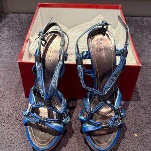 Guess Blue Strappy Heels
